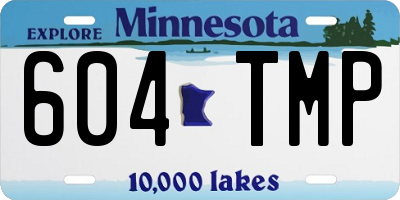 MN license plate 604TMP