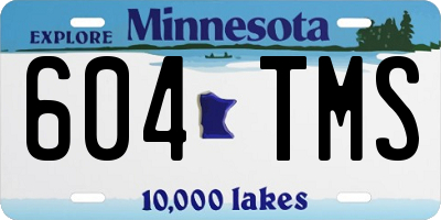 MN license plate 604TMS