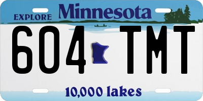 MN license plate 604TMT