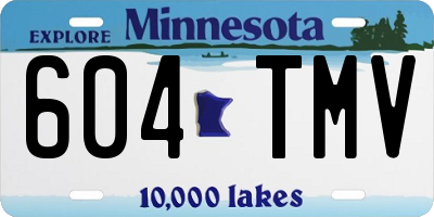 MN license plate 604TMV