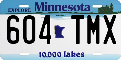 MN license plate 604TMX