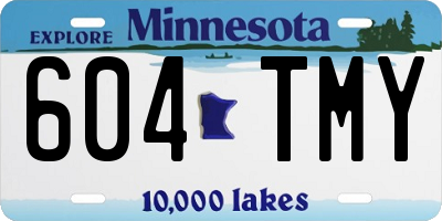 MN license plate 604TMY