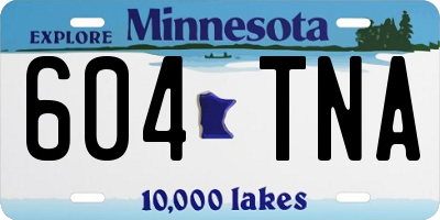 MN license plate 604TNA