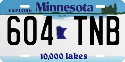 MN license plate 604TNB