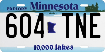 MN license plate 604TNE
