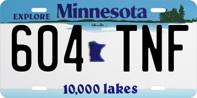 MN license plate 604TNF