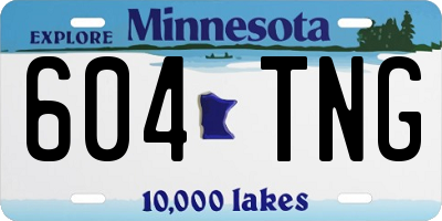 MN license plate 604TNG