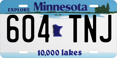 MN license plate 604TNJ