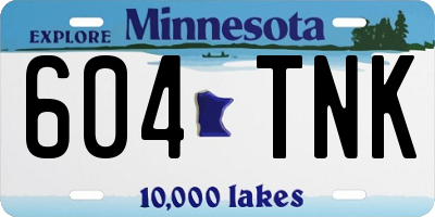 MN license plate 604TNK