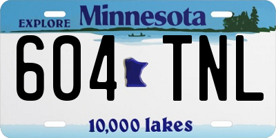 MN license plate 604TNL