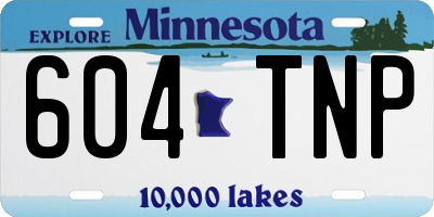 MN license plate 604TNP