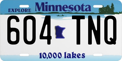 MN license plate 604TNQ