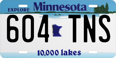 MN license plate 604TNS