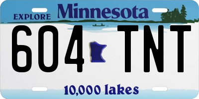 MN license plate 604TNT