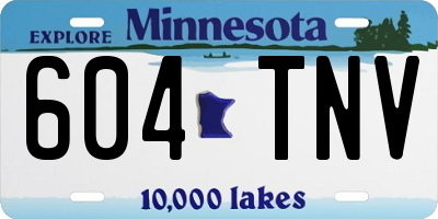 MN license plate 604TNV