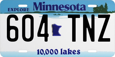 MN license plate 604TNZ
