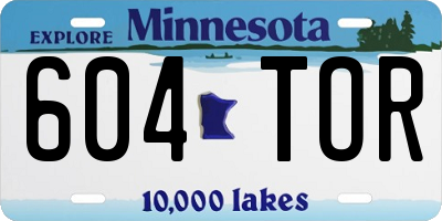 MN license plate 604TOR