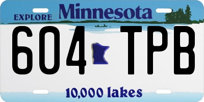 MN license plate 604TPB
