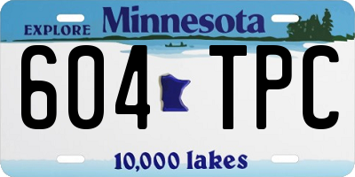 MN license plate 604TPC