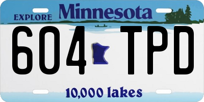 MN license plate 604TPD