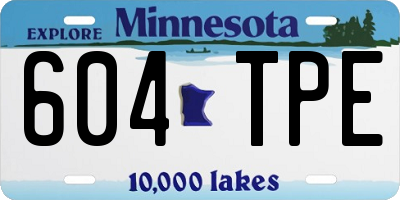 MN license plate 604TPE