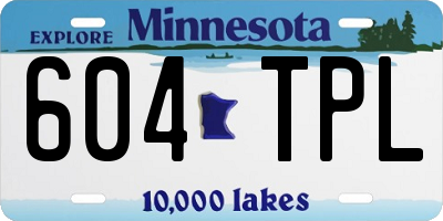 MN license plate 604TPL