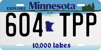 MN license plate 604TPP