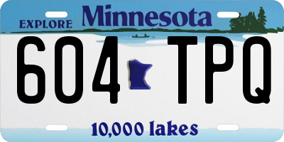 MN license plate 604TPQ