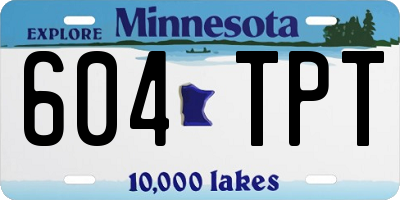 MN license plate 604TPT