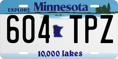 MN license plate 604TPZ