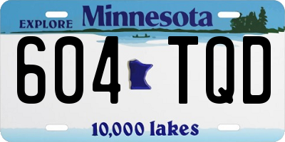 MN license plate 604TQD