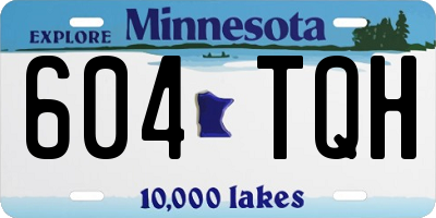 MN license plate 604TQH