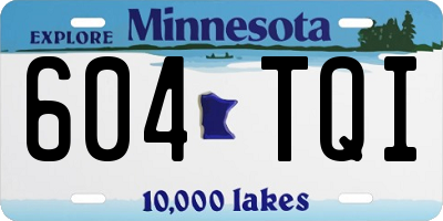 MN license plate 604TQI