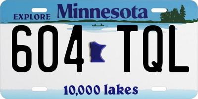 MN license plate 604TQL