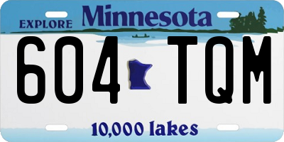 MN license plate 604TQM