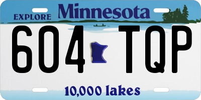 MN license plate 604TQP