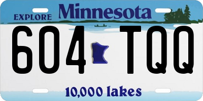 MN license plate 604TQQ