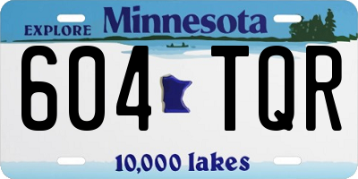 MN license plate 604TQR