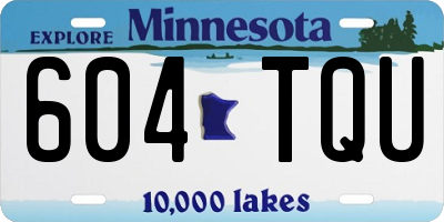 MN license plate 604TQU