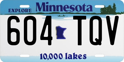 MN license plate 604TQV