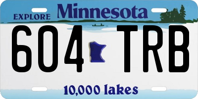 MN license plate 604TRB