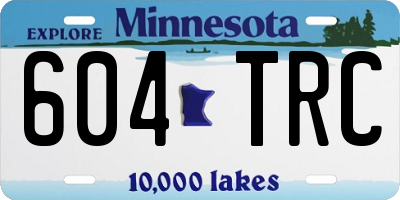 MN license plate 604TRC