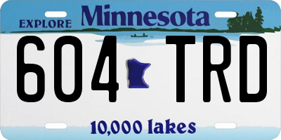 MN license plate 604TRD