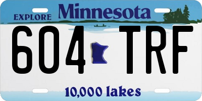 MN license plate 604TRF