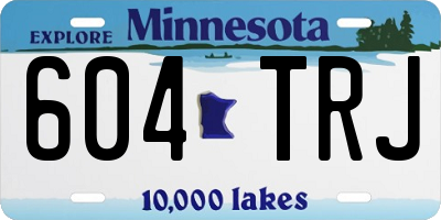 MN license plate 604TRJ