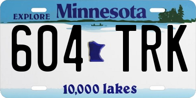 MN license plate 604TRK