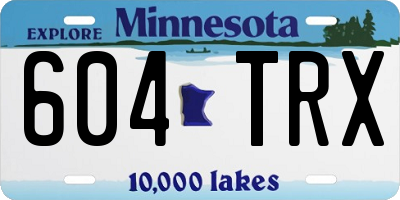 MN license plate 604TRX