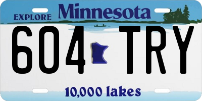 MN license plate 604TRY