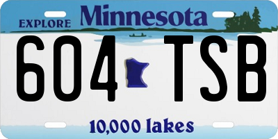 MN license plate 604TSB
