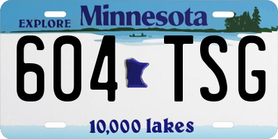 MN license plate 604TSG